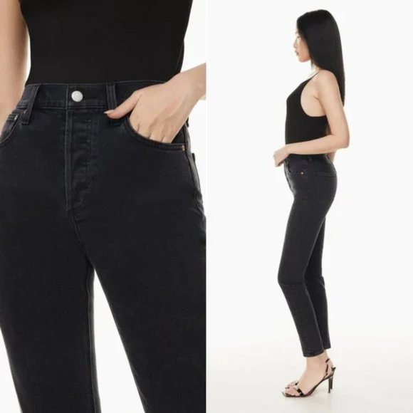 Aritzia Denim Forum Yoko High Rise Straight High-Waist Denim Mom Jeans - Sz 26 - Picture 2 of 15